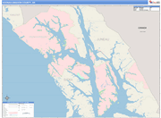 Hoonah Angoon County Wall Map Color Cast Style